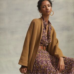 Anthropologie Maeve Clara Shawl Open-Front Cardigan